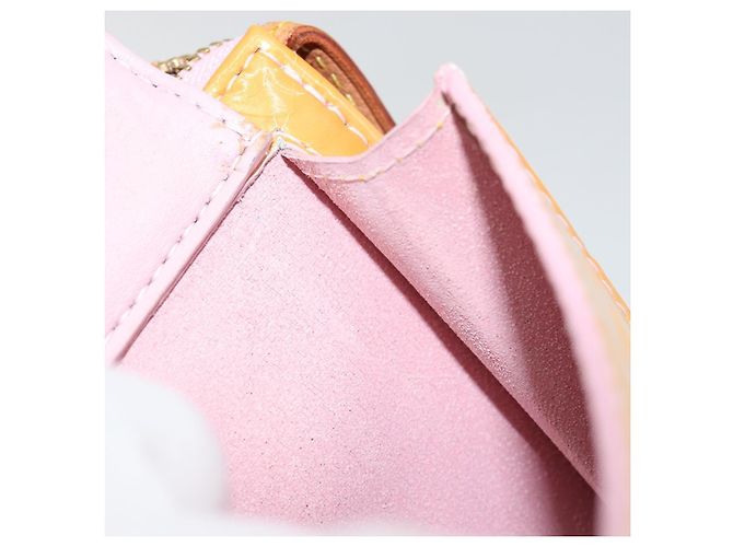 LOUIS VUITTON Pochette Accessorio Vernis Motto Rosa Marshmallow M91312 Auth BA7644 - vista 11