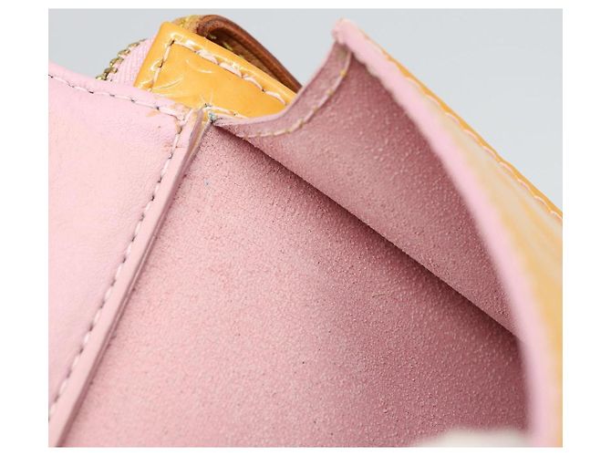 LOUIS VUITTON Pochette Accessorio Vernis Motto Rosa Marshmallow M91312 Auth BA7644 - vista 12