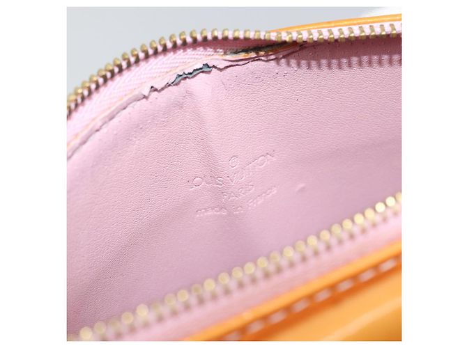LOUIS VUITTON Pochette Accessorio Vernis Motto Rosa Marshmallow M91312 Auth BA7644 - vista 19