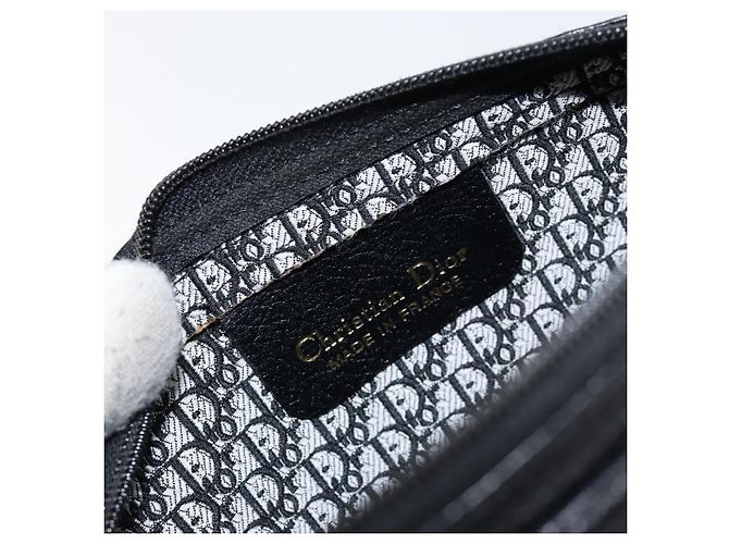 Borsa a Spalla Christian Dior in Pelle Nera e Oro Auth SW1767 Nero D'oro - vista 11