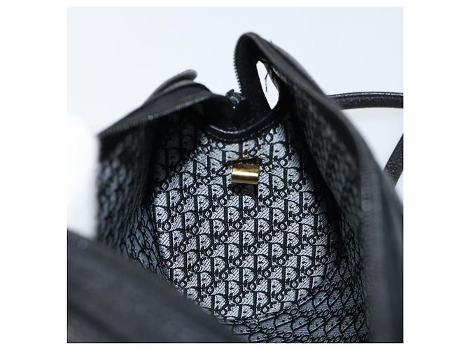 Borsa a Spalla Christian Dior in Pelle Nera e Oro Auth SW1767 Nero D'oro - vista 18