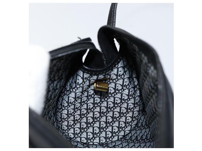 Borsa a Spalla Christian Dior in Pelle Nera e Oro Auth SW1767 Nero D'oro - vista 19