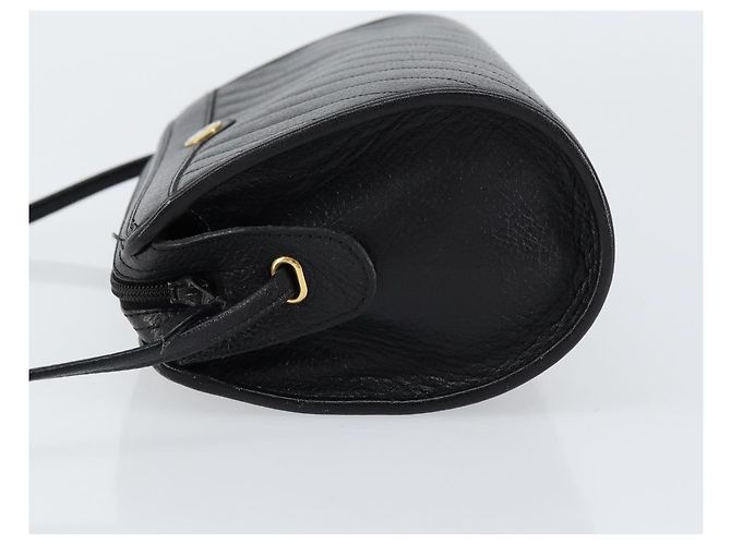 Borsa a Spalla Christian Dior in Pelle Nera e Oro Auth SW1767 Nero D'oro - vista 4