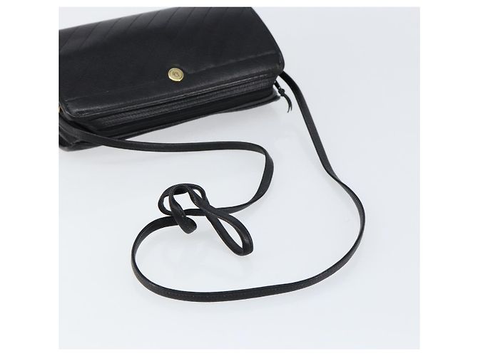 Borsa a Spalla Christian Dior in Pelle Nera e Oro Auth SW1767 Nero D'oro - vista 7