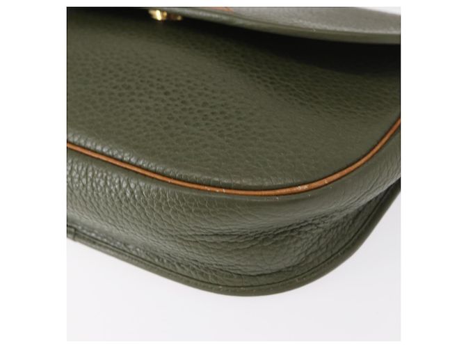Borsa a Spalla Christian Dior in Pelle Verde Oro Auth bs30968 D'oro - vista 14