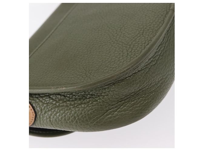 Borsa a Spalla Christian Dior in Pelle Verde Oro Auth bs30968 D'oro - vista 15