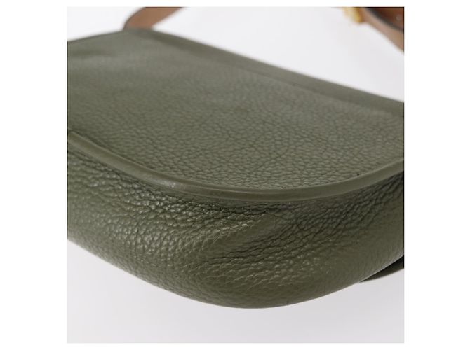 Borsa a Spalla Christian Dior in Pelle Verde Oro Auth bs30968 D'oro - vista 16