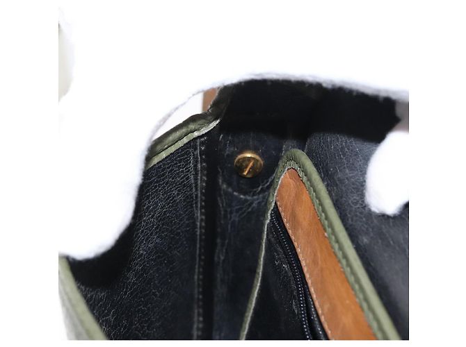 Borsa a Spalla Christian Dior in Pelle Verde Oro Auth bs30968 D'oro - vista 20