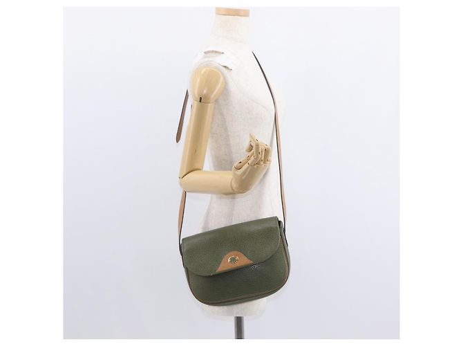 Borsa a Spalla Christian Dior in Pelle Verde Oro Auth bs30968 D'oro - vista 22
