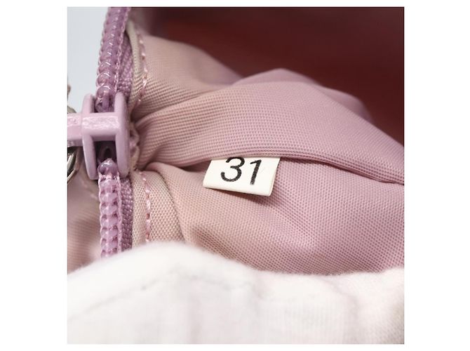 PRADA Borsa a mano in nylon rosa argento Auth 156269 - vista 20