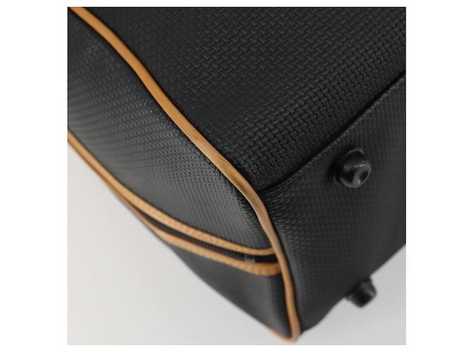 Borsa Boston in PVC pelle nera e marrone Auth bs31405 di SAINT LAURENT Nero - vista 11