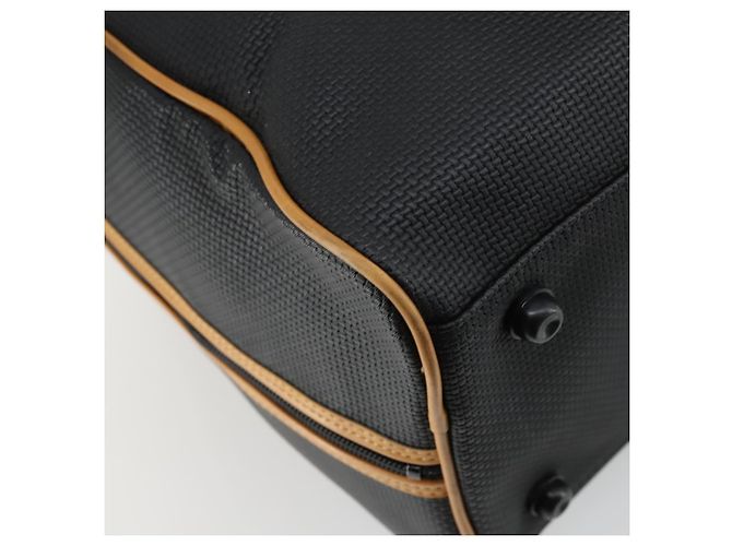Borsa Boston in PVC pelle nera e marrone Auth bs31405 di SAINT LAURENT Nero - vista 13