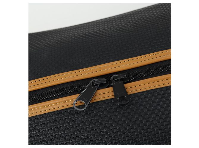 Borsa Boston in PVC pelle nera e marrone Auth bs31405 di SAINT LAURENT Nero - vista 15