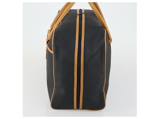 Borsa Boston in PVC pelle nera e marrone Auth bs31405 di SAINT LAURENT Nero - vista 4