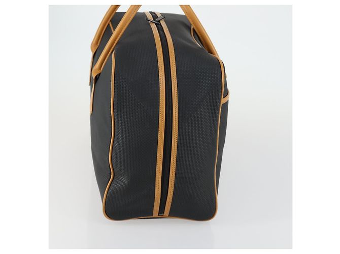 Borsa Boston in PVC pelle nera e marrone Auth bs31405 di SAINT LAURENT Nero - vista 5