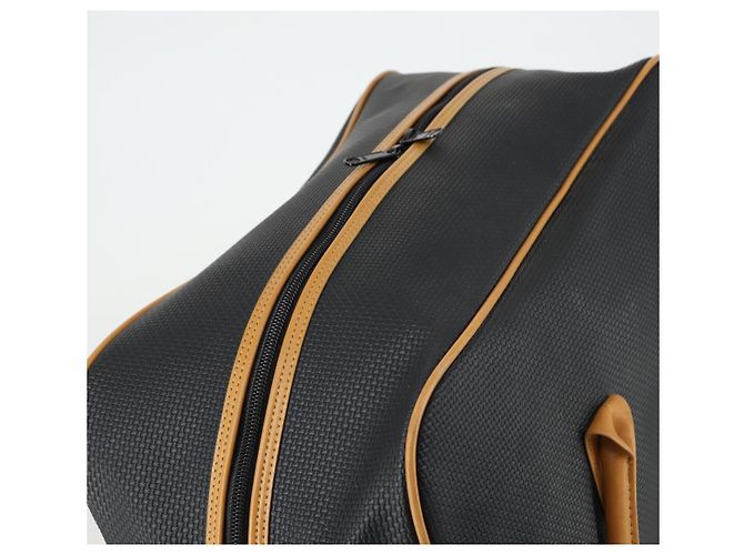 Borsa Boston in PVC pelle nera e marrone Auth bs31405 di SAINT LAURENT Nero - vista 6