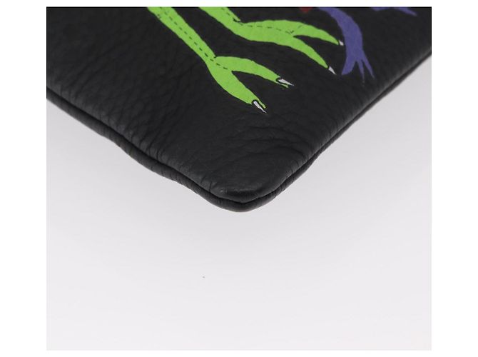 LOUIS VUITTON Pochette A4 Monogram Taurillon LV Friend M80147 Auth LV 156664SM Nero - vista 10