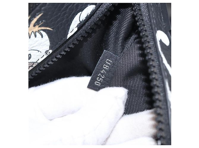 LOUIS VUITTON Pochette A4 Monogram Taurillon LV Friend M80147 Auth LV 156664SM Nero - vista 23