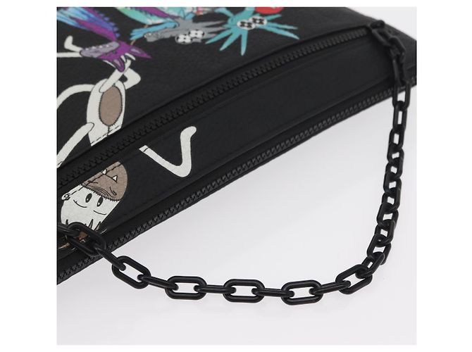 LOUIS VUITTON Pochette A4 Monogram Taurillon LV Friend M80147 Auth LV 156664SM Nero - vista 7