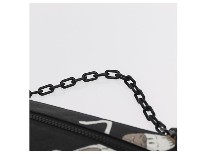 LOUIS VUITTON Pochette A4 Monogram Taurillon LV Friend M80147 Auth LV 156664SM Nero - vista 8