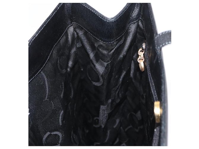Borsa Tote Salvatore Ferragamo in pelle nera e oro Auth ka699 Nero D'oro - vista 18
