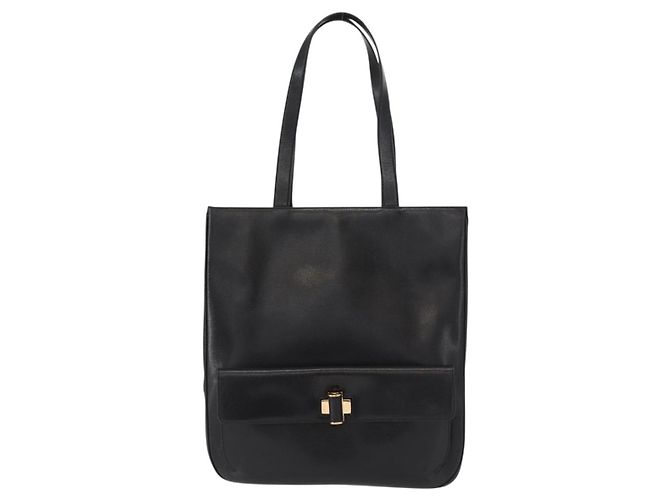 Borsa Tote Salvatore Ferragamo in pelle nera e oro Auth ka699 Nero D'oro - vista 2