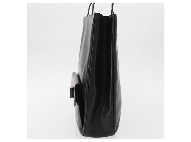 Borsa Tote Salvatore Ferragamo in pelle nera e oro Auth ka699 Nero D'oro - vista 4