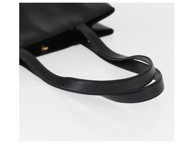 Borsa Tote Salvatore Ferragamo in pelle nera e oro Auth ka699 Nero D'oro - vista 7