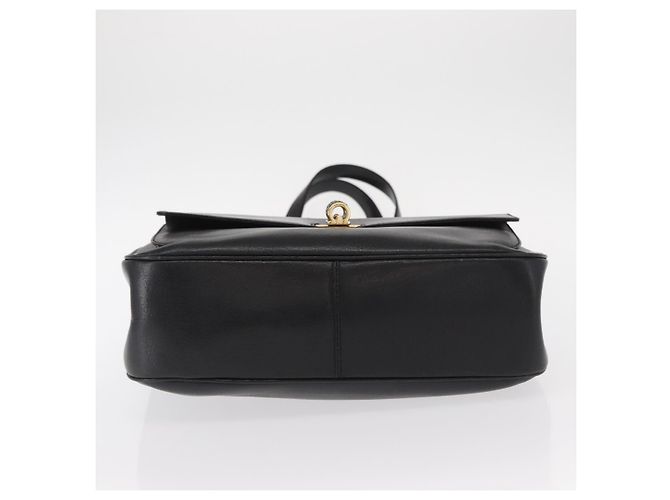 Borsa Tote Salvatore Ferragamo in pelle nera e oro Auth ka699 Nero D'oro - vista 9