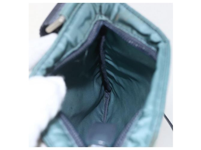 Borsa a Spalla PRADA in Nylon Blu Argento Autentica 155943 - vista 20