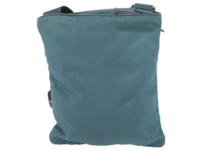 Borsa a Spalla PRADA in Nylon Blu Argento Autentica 155943 - vista 3