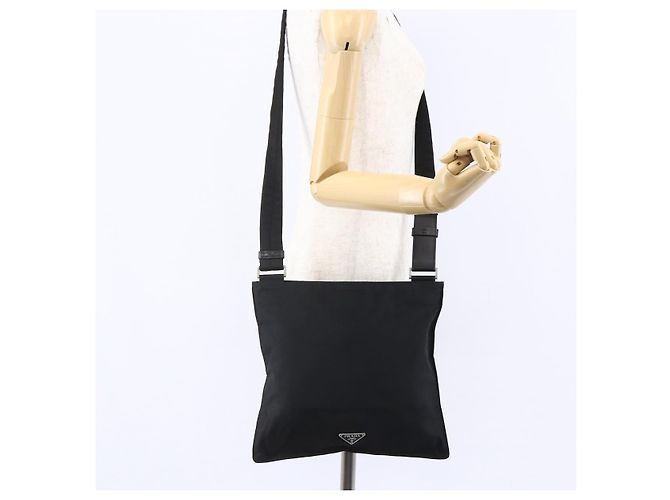 Borsa a Spalla PRADA Nylon Nero Argento Autentica 148790 - vista 23