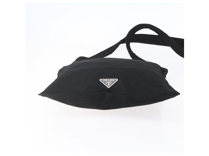 Borsa a Spalla PRADA Nylon Nero Argento Autentica 148790 - vista 5