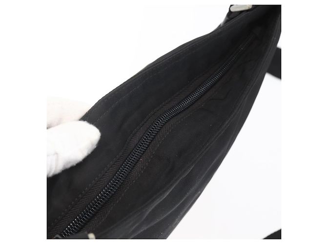 Borsa a Spalla PRADA Nylon Nero Argento Autentica 148790 - vista 6