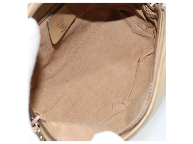 Borsa a Spalla in Pelle Beige Oro GUCCI 67 01 5294 Auth BA7259 D'oro - vista 11