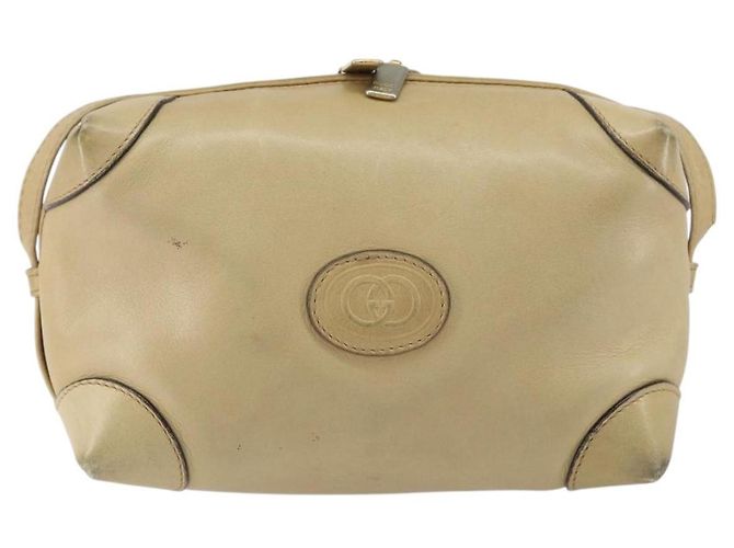 Borsa a Spalla in Pelle Beige Oro GUCCI 67 01 5294 Auth BA7259 D'oro - vista 13