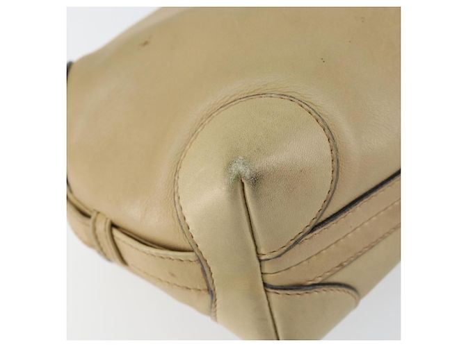 Borsa a Spalla in Pelle Beige Oro GUCCI 67 01 5294 Auth BA7259 D'oro - vista 14