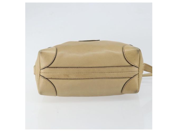 Borsa a Spalla in Pelle Beige Oro GUCCI 67 01 5294 Auth BA7259 D'oro - vista 5