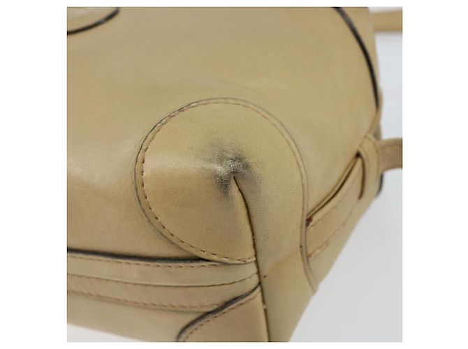 Borsa a Spalla in Pelle Beige Oro GUCCI 67 01 5294 Auth BA7259 D'oro - vista 9