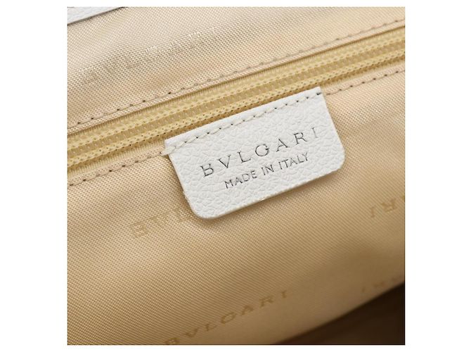 Bulgari Borsa a Spalla BVLGARI in Pelle Rossa e Bianca Auth BA6910 Bianco Rosso - vista 10