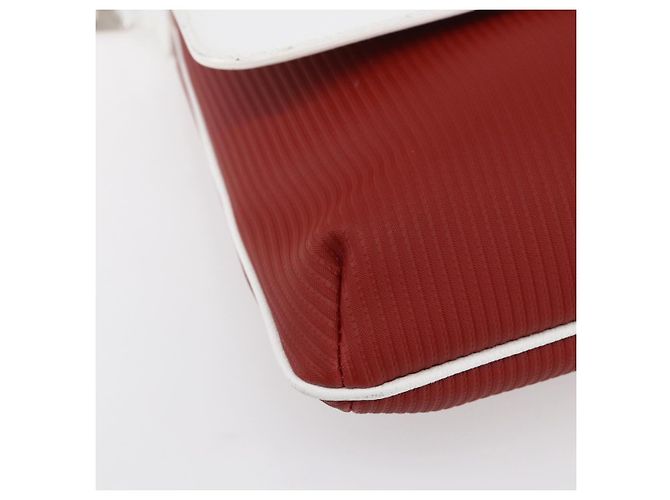 Bulgari Borsa a Spalla BVLGARI in Pelle Rossa e Bianca Auth BA6910 Bianco Rosso - vista 14