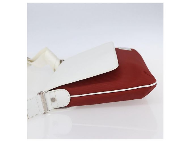 Bulgari Borsa a Spalla BVLGARI in Pelle Rossa e Bianca Auth BA6910 Bianco Rosso - vista 3