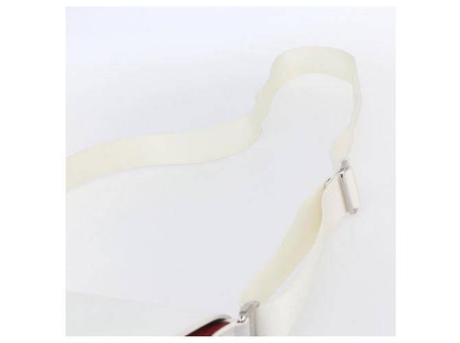 Bulgari Borsa a Spalla BVLGARI in Pelle Rossa e Bianca Auth BA6910 Bianco Rosso - vista 8