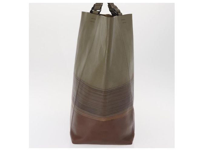 Autre Marque BORSO A MANO IN PELLE INTRECCIATO BOTTEGA VENETA KHAKI Auth bs30818 - vista 3