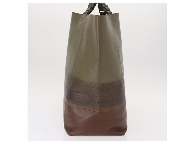 Autre Marque BORSO A MANO IN PELLE INTRECCIATO BOTTEGA VENETA KHAKI Auth bs30818 - vista 4