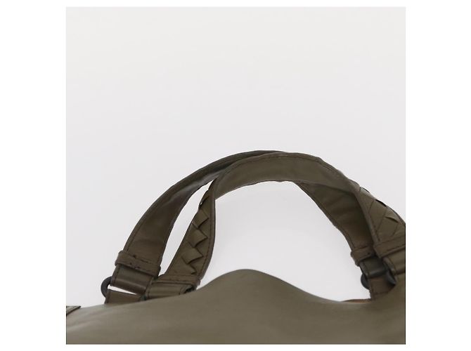 Autre Marque BORSO A MANO IN PELLE INTRECCIATO BOTTEGA VENETA KHAKI Auth bs30818 - vista 8