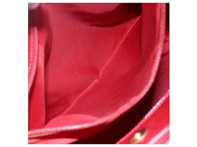 Céline Bolso Tote de Nylon Rojo Dorado Auth 149130 Roja - vista 11