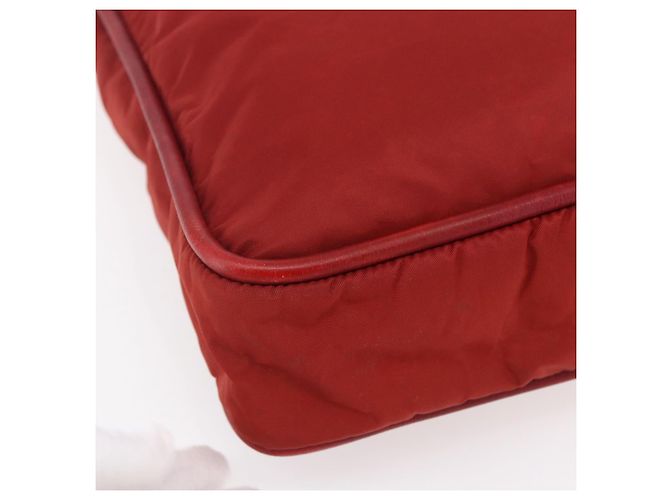 Céline Bolso Tote de Nylon Rojo Dorado Auth 149130 Roja - vista 14