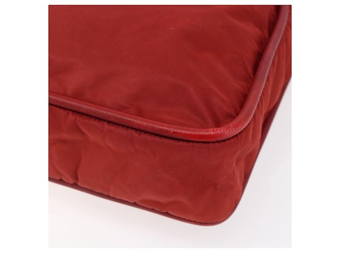Céline Bolso Tote de Nylon Rojo Dorado Auth 149130 Roja - vista 15
