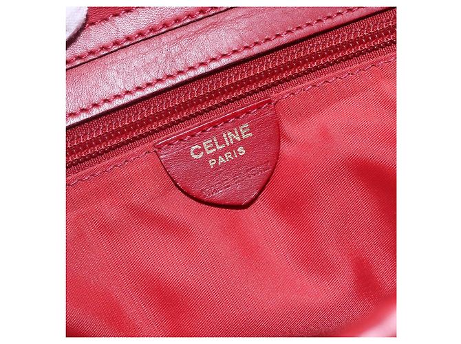 Céline Bolso Tote de Nylon Rojo Dorado Auth 149130 Roja - vista 17